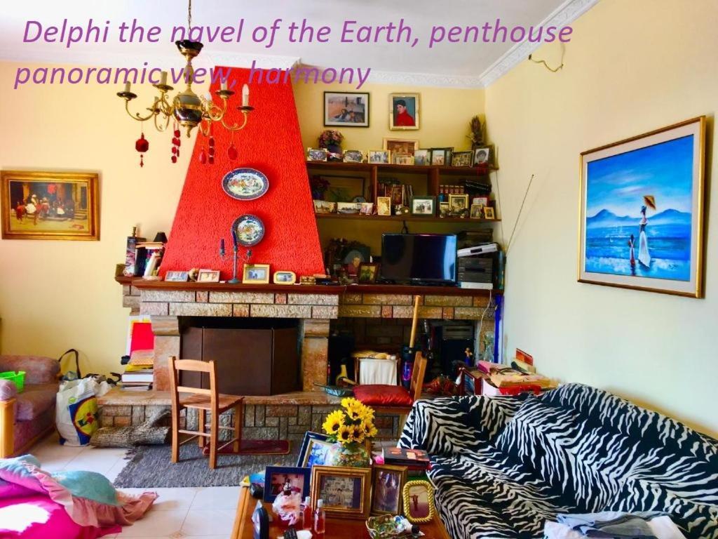 Delphi Celebrity V I P The Navel Of The Earth, Center-Delphi-Penthouse Galaxy&Sky Panoramic View, Harmony&Yoga Διαμέρισμα Εξωτερικό φωτογραφία