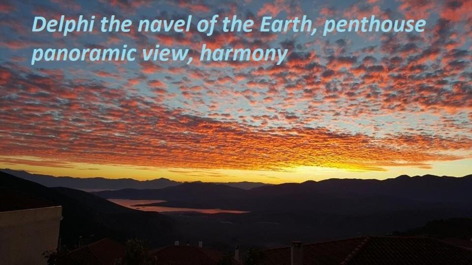 Delphi Celebrity V I P The Navel Of The Earth, Center-Delphi-Penthouse Galaxy&Sky Panoramic View, Harmony&Yoga Διαμέρισμα Εξωτερικό φωτογραφία