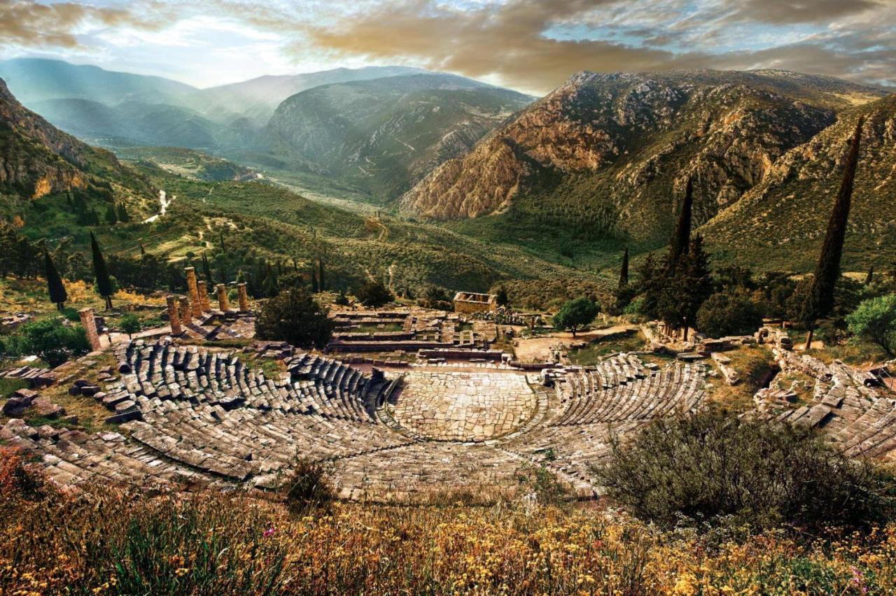 Delphi Celebrity V I P The Navel Of The Earth, Center-Delphi-Penthouse Galaxy&Sky Panoramic View, Harmony&Yoga Διαμέρισμα Εξωτερικό φωτογραφία