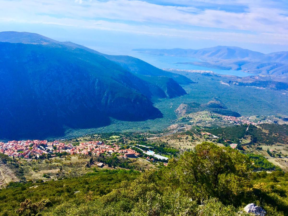 Delphi Celebrity V I P The Navel Of The Earth, Center-Delphi-Penthouse Galaxy&Sky Panoramic View, Harmony&Yoga Διαμέρισμα Εξωτερικό φωτογραφία